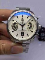 Swiss Replica Tag Heuer Carrera Calibre 17 Automatic Officallycertified Chronometer Watch Stainless Steel White Dial